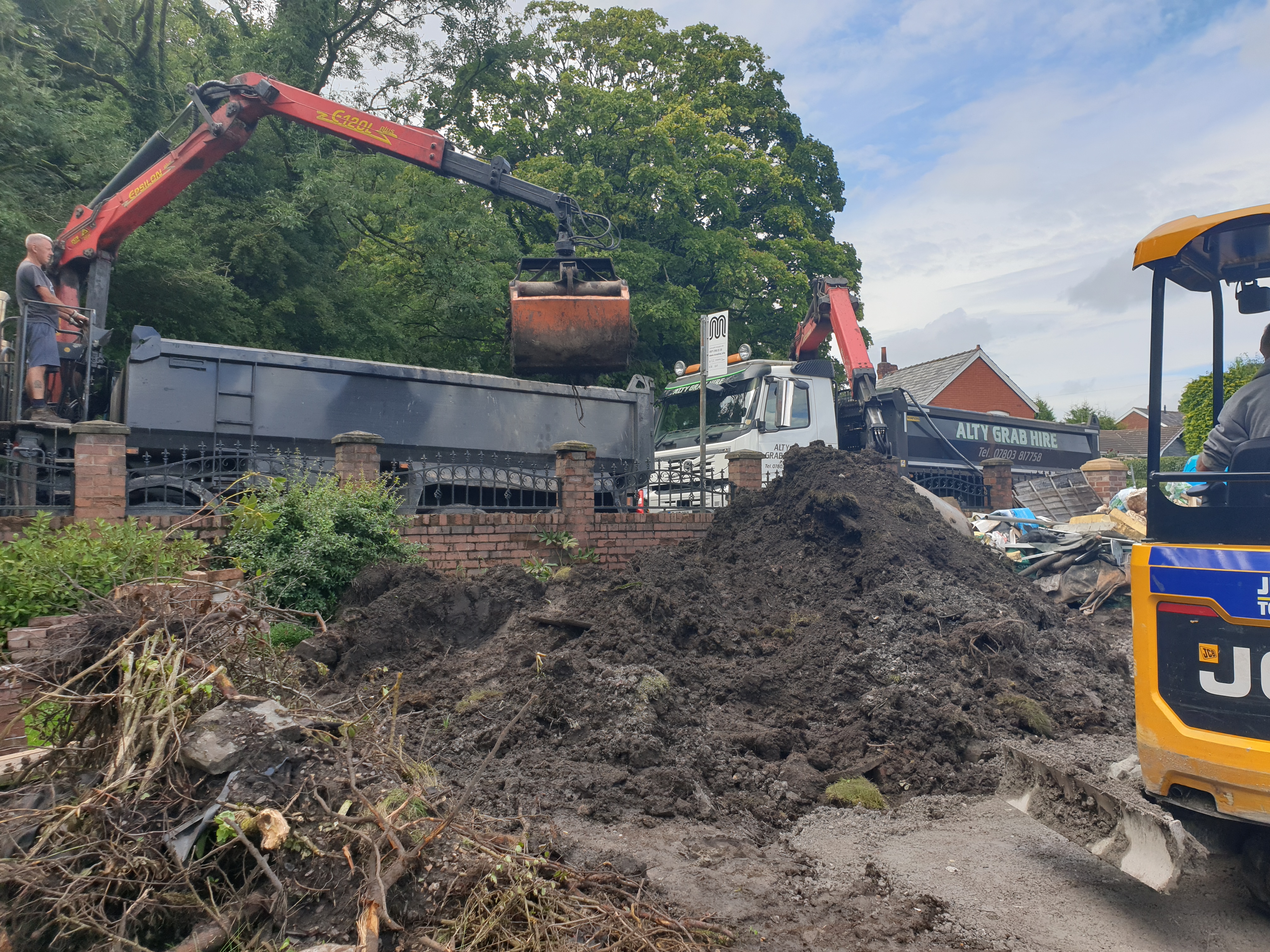 Delivery of topsoil to a garden.